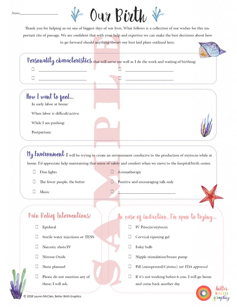 9 Natural Birth Plan Template Template Guru